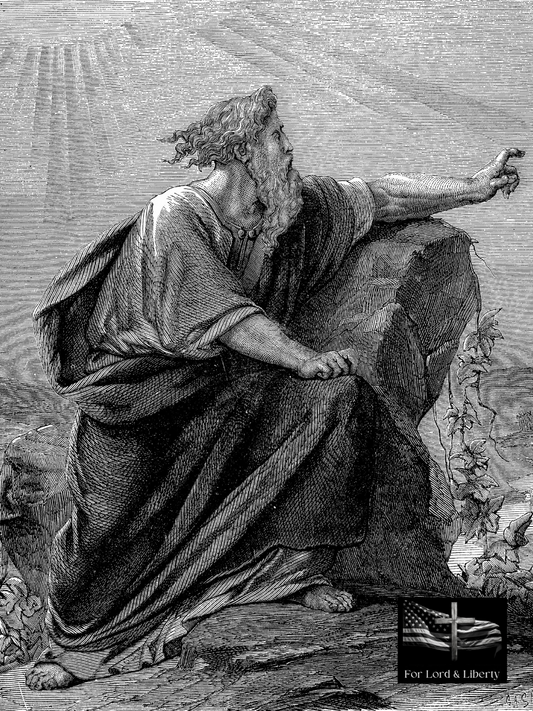 A picture of Moses leaning against a rock