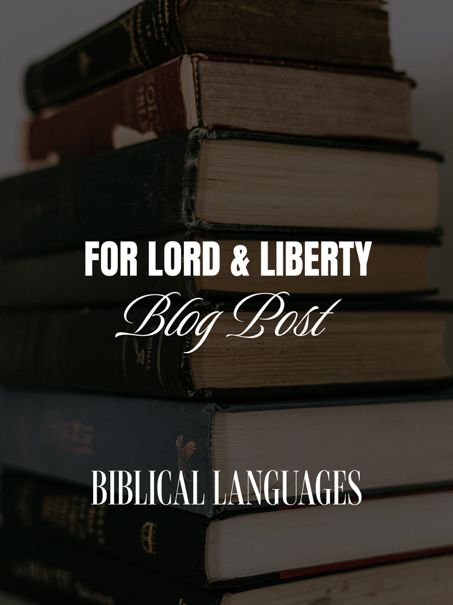 Stack of books about biblical languages