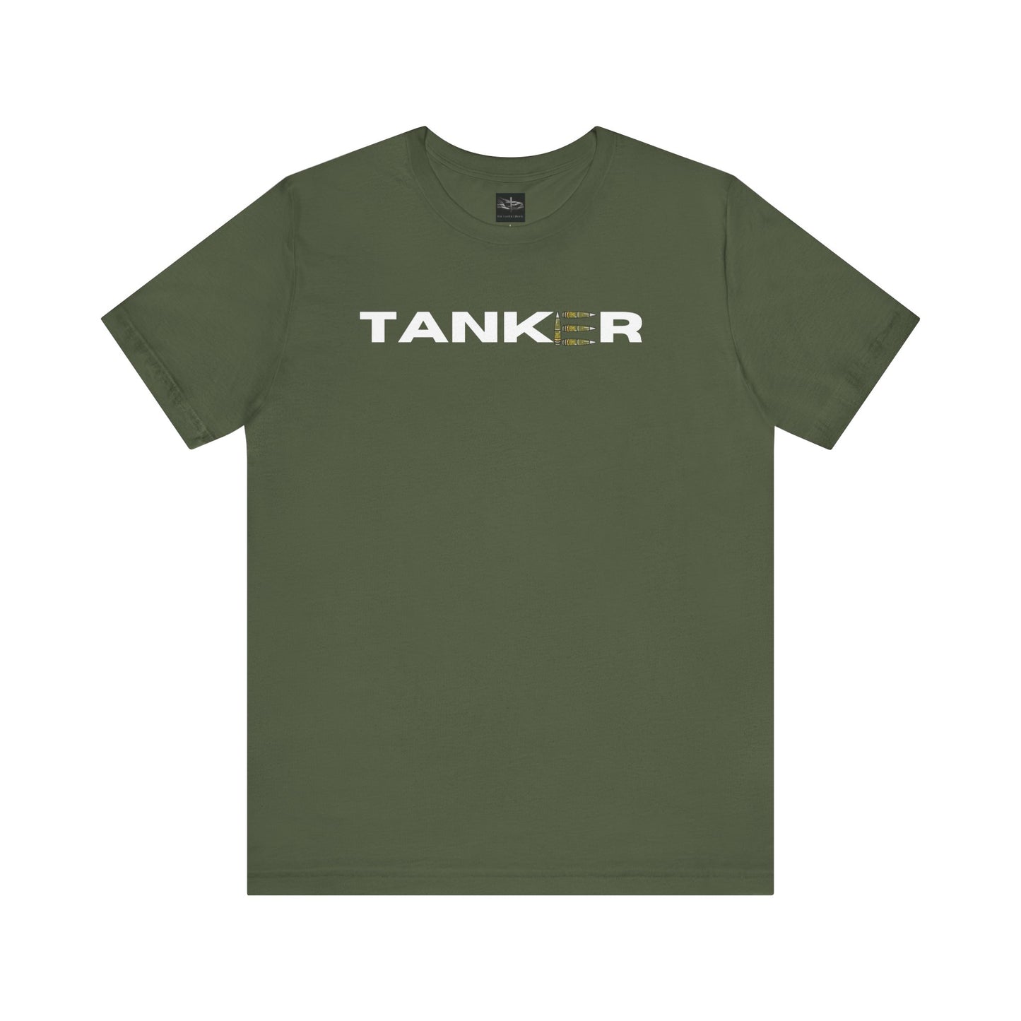 a military green t-shirt with the word TANKER on it