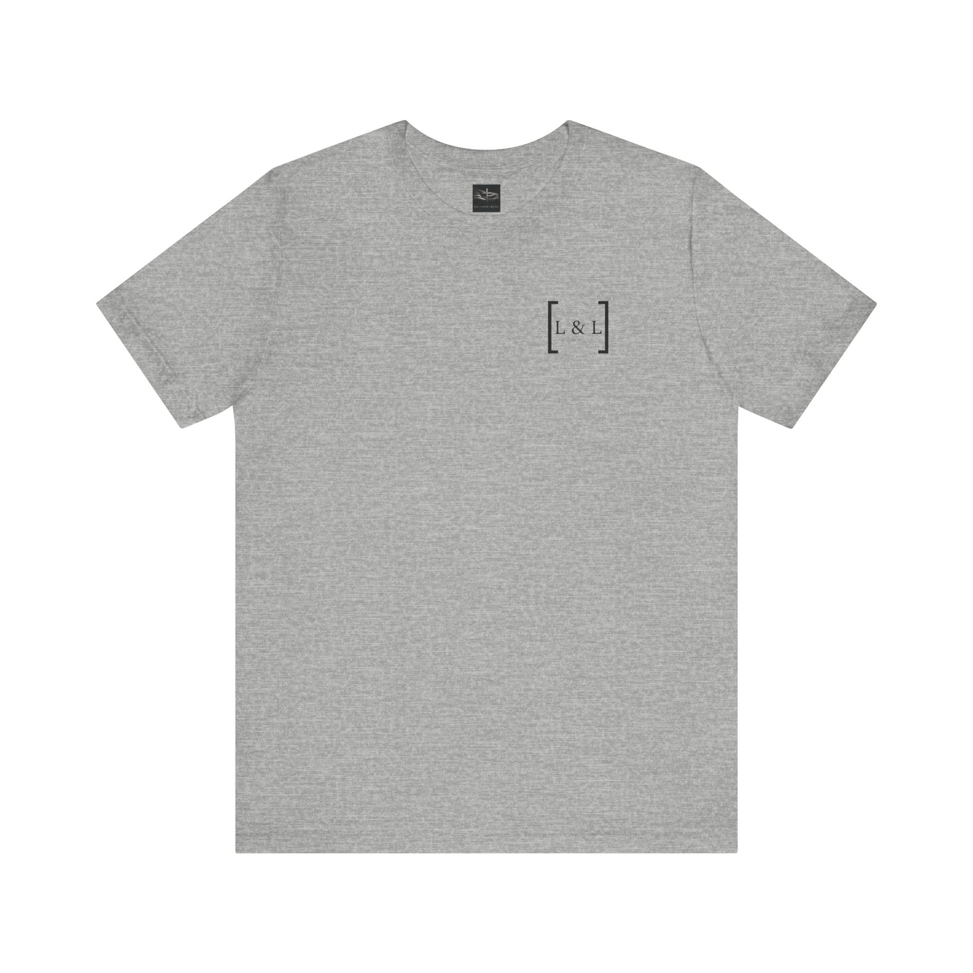 A gray t-shirt with the words L&L established 2023 on the left pocket