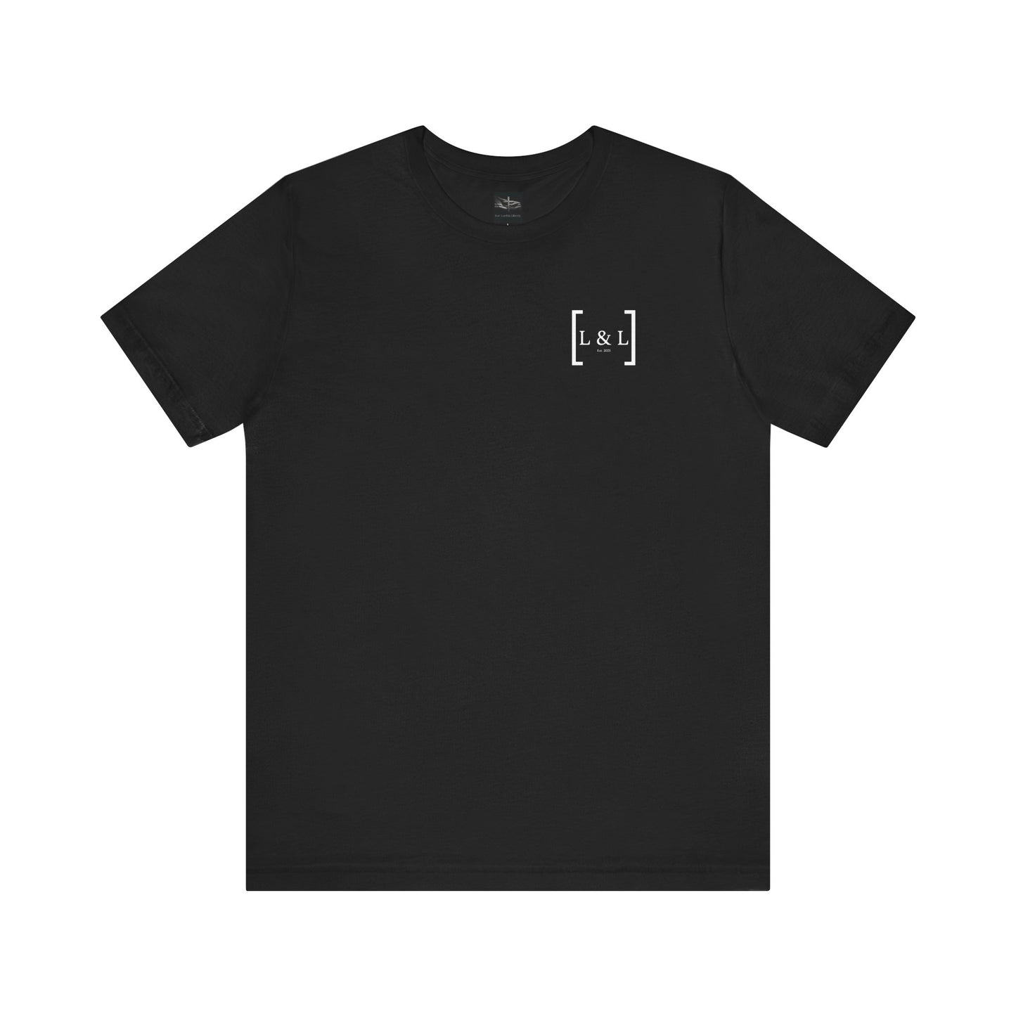 A black t-shirt with the words L&L established 2023 on the left pocket